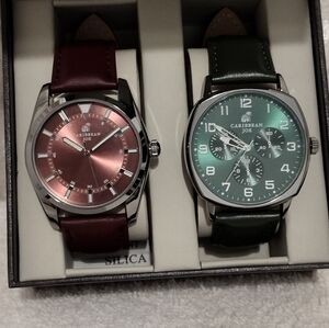 CARIBBEAN JOE MENS WATCH CARIBBEAN JOE SET OF 2 WATCHES NEW..